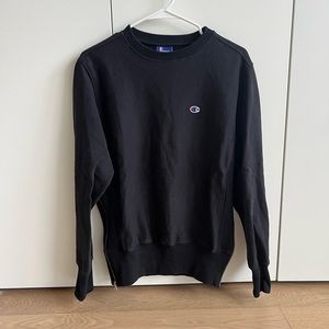 Champion x Beams Japan side zippers sweatshirts Washed Black Size S